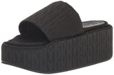 DKNY Women's Everyday Vyra-Platform Slid Sandal, BLK/BLK Combo, 9.5